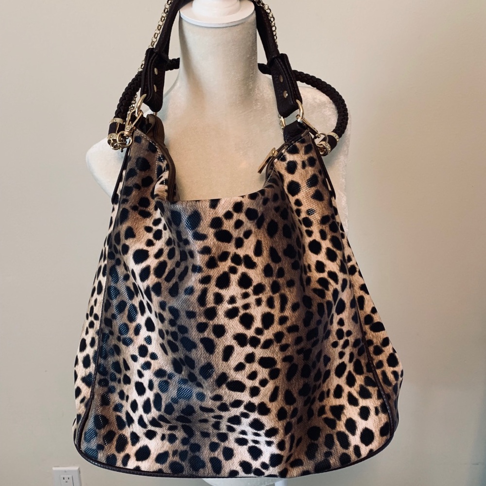Cheetah brown and gold bag.